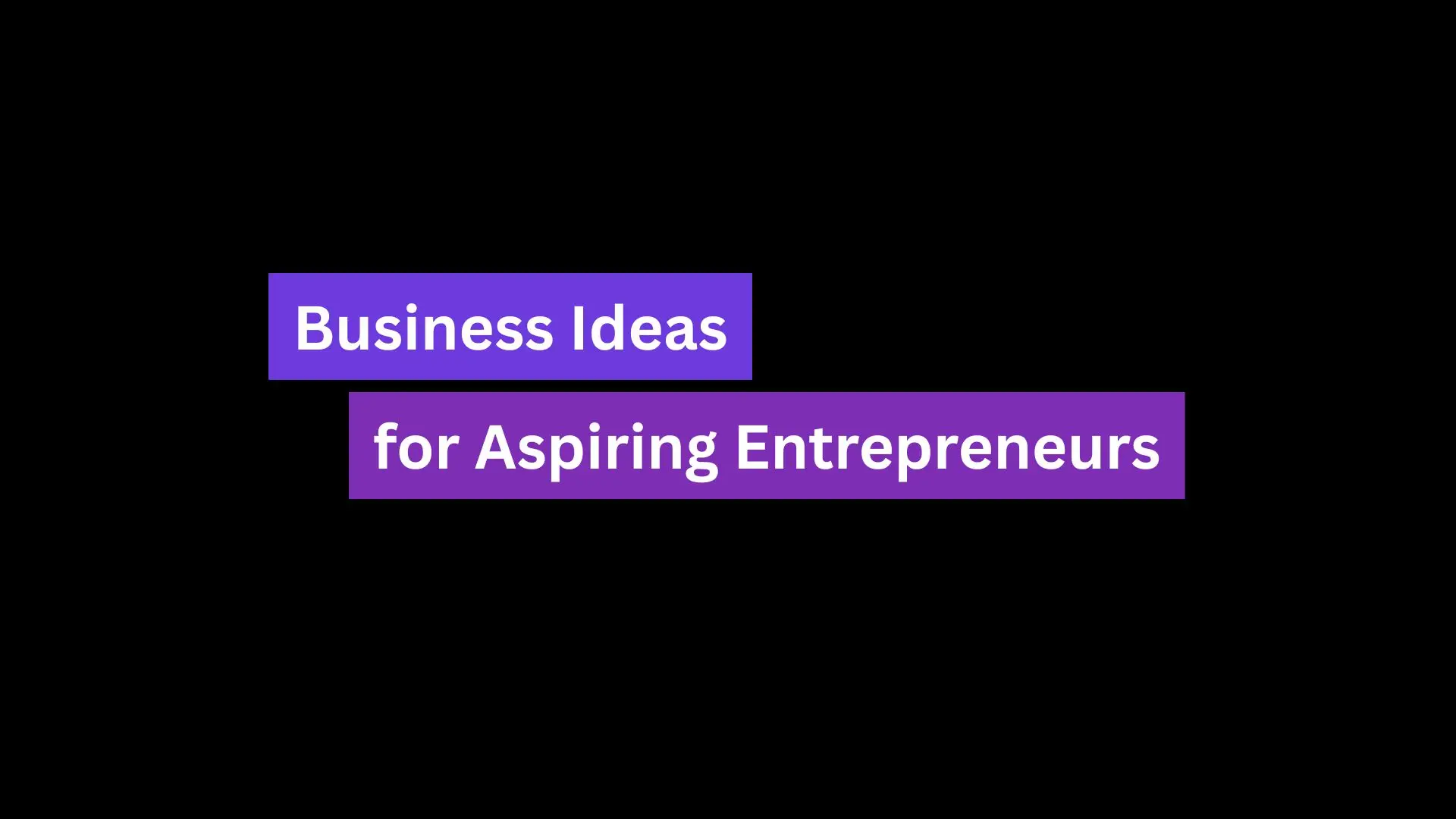 Business Ideas for Aspiring Entrepreneurs